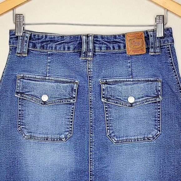 JAG JEAN Blue Denim Knee Length Casual Medium Wash Jeans Skirt size 6 - Picture 7 of 13